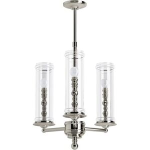 Elegant Brushed/Silver Triple Crystal Light Chandelier